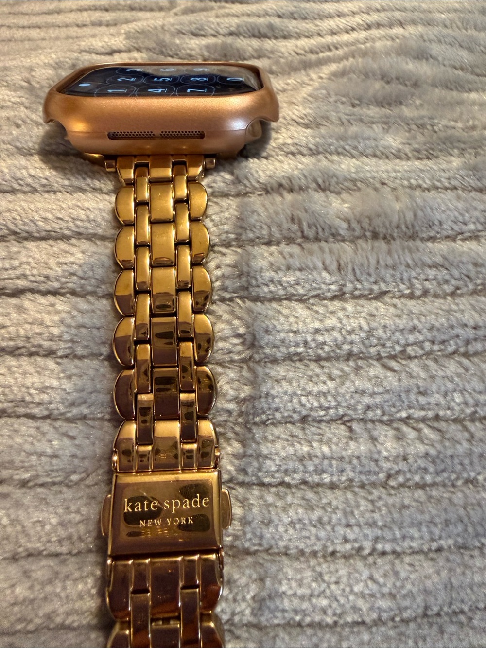KATE SPADE Scallop Link Stainless Steel Bracelet Band For Apple Watch Rose/Gold